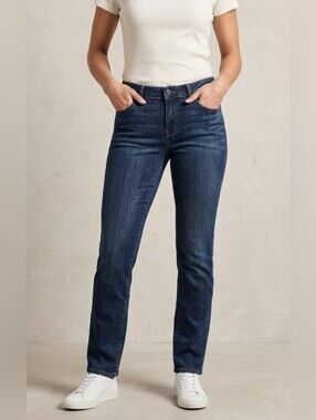 Hudson Jeans Womens Size 31 Dark Blue Denim Straight Leg Jeans
